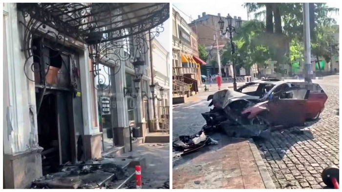 Водитель в Одессе решил, что он «шахед» — таранил дом и устроил пожар