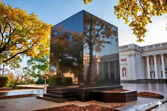 Вместо памятника Пушкину – Черный куб. Концепция известного одесского скульптора