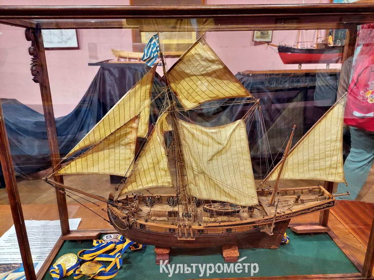 В одесском музее проходит выставка авторских моделей-копий судов (фото)
